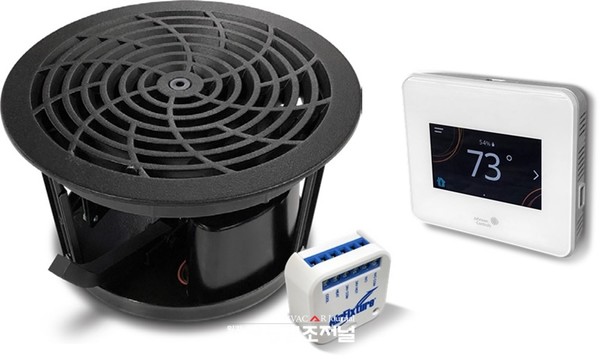 바닥취출 디퓨저와 무선 컨센트렉터 및 온도조절기